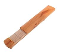 BESPORTBLE Guitarra De Bolsillo Portátil De 6 Trastes Madera, Herramienta De Aprendizaje y Práctica Para Principiantes, Entrenador De Acordes Compacto Para Entrenamiento Casa y Viaje