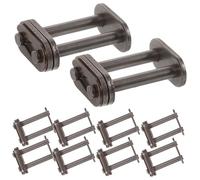 BESPORTBLE Hebilla De Cadena De Rodillos Para Bicicleta Doble Hilera, Acero Resistente, Liberación Rápida, 10 Piezas, Accesorios Para Cadena De Eslabones, Uso Ciclismo y Reparación