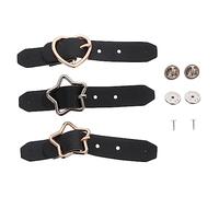 BESPORTBLE Hebilla De Cuero Sin Clavos Para Falda Plisada 3 Unidades Repuesto Para Cinturón Hebilla De Uniforme Hebilla Lateral Desmontable Para Escote De Poliuretano Color Negro