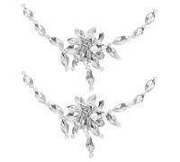 BESPORTBLE Hebillas de diamantes de imitación para tacones altos, hebillas de diamantes de imitación para zapatos de boda, adornos extraíbles para tacones altos de novia, decoraciones para