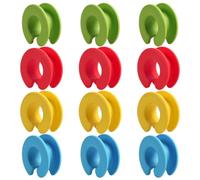 BESPORTBLE Hebillas de Fijación para Perchas Resistentes al Viento Anillos de Silicona Antideslizantes 12 Piezas 4 Colores X 3 Unidades Accesorios Prácticos para Almacenamiento y