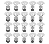 BESPORTBLE Hebillas Metálicas Grandes para Zapatos Planos de Mujer, Clips Desmontables de Hierro Plateado, 20 Piezas para Bricolaje y Decoración, Base Antideformación para Cuidado