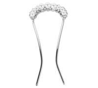 BESPORTBLE Horquilla De Perlas Horquillas Chinas Para Moños Pinza De Pelo Estilo Chino Alfiler Francés De Metal Horquillas Para El Cabello Para Mujeres Que Peinan Silver El Plastico
