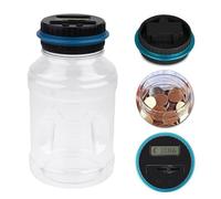 BESPORTBLE Hucha Digital con Pantalla LCD, Caja de Monedas de Gran Capacidad, Función Suma y Resta, Material Abs sin Batería, Adecuado para Ahorrar Dinero
