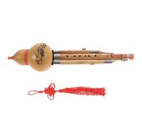 BESPORTBLE Hulusi de Bambú Hecho a Mano en Clave C, Flauta Étnica de Calabaza Natural Lengüeta de Aleación para Principiantes y Amantes Música, Instrumento Musical Folclórico Tradicional