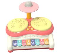 BESPORTBLE Instrumento Musical Infantil Multifunción Tambor y Piano de Percusión Práctica para Bebés Juguete Sensorial Interactivo Educativo sin Batería Rosa
