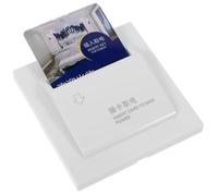 BESPORTBLE Interruptor Controlado por Tarjeta de 20, Placa de Pared, PC Blanco, Diseño de Tres Cables, con Retardo, para Hoteles y Alojamientos, Gestión Eléctrica