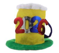 BESPORTBLE Jarra de cerveza gigante sombrero de terciopelo Oktoberfest Bierfest Kostüm Accessoire für Männer und Frauen Fußballparty Hut für Karneval und Em 2026