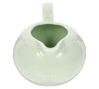 BESPORTBLE Jarra de Leche de Cerámica Verde Pequeña Dispensador para Crema Líquida y Jarabe Utensilio Versátil para Cocina Europea y Preparación de Salsas