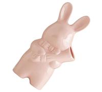 BESPORTBLE Jarrón de Cerámica Forma de Conejo Maceta Decorativa Mini Rosa Florero Hidropónico para Plantas Pequeñas Adecuado para Sala de Estar y Oficina Decoración Versátil