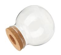 BESPORTBLE Jarrón Hidropónico de Mesa de Vidrio Transparente Tapa de Corcho, Maceta Hidropónica Pequeña para Plantas de Escritorio y Decoración Interior