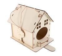 BESPORTBLE Jaula De Madera Natural para Pájaros Casa para Pájaros Sin Pintar Comedero Versátil para Jardín Casa para Gorriones Colgante