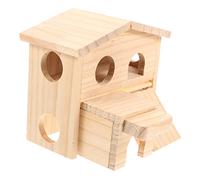 BESPORTBLE Jaula para Chinchillas y Hámsteres Castillo De Pisos De Madera Caseta para Mascotas Pequeñas