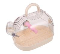 BESPORTBLE Jaula Portátil Transparente para con Perchero Móvil y Fácil Limpieza Transportín para Pájaros Pequeños y Aves Exóticas para Viajes y Observación