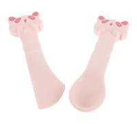 BESPORTBLE Juego 2 Cucharas para Comida de Gatos y Perros Rosa, Cuchara y Abrelatas para Latas de Alimentos Húmedos para Mascotas, Herramienta Práctica y Fácil Limpieza para Alimentación