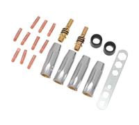 BESPORTBLE Juego de 19 Piezas para Soldadura Mig Punta de Cobre 0.8mm, Boquilla y Adaptador Difusor, Kit Fácil de Reemplazar y Estable para Equipo de Soldadura 15ak