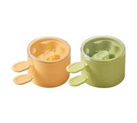 BESPORTBLE Juego de 2 Moldes para Helado de Silicona Alimentaria Doble Capa Colores Albaricoque y Verde Moldes para Paletas Caseras Reutilizables y Aptos para Postres y Snacks Saludables