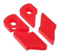 BESPORTBLE Juego de 2 Protectores de Brazo de Biela de Silicona Roja para Bicicleta Montaña y Carretera, Funda Resistente Antiarañazos y Golpes, Cubierta para Ciclismo y Mantenimiento
