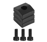 BESPORTBLE Juego de 3 Abrazaderas de Bloqueo para Guitarra Eléctrica Bloques de Cejuela de Hierro Negro con Tornillos Hexagonales Sistema de Doble Bloqueo para Estabilidad de Afinación y