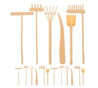 BESPORTBLE Juego de 3 Mini rastrillos para jardín Zen - Herramienta de jardín Zen de Arena para Bricolaje - Bandeja de Arena con Forma de Roca de meditación, Accesorios para Escritorio de Oficina,