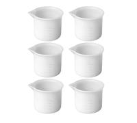 BESPORTBLE Juego de 6 Vasos Medidores de Silicona para Resina Epoxi de 50 Ml Escala Soporte de Silicona para Mezclar Herramienta para Manualidades DIY y Proyectos de Bricolaje