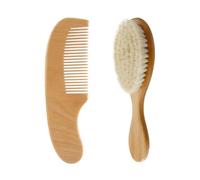 BESPORTBLE Juego de Cepillo y Peine para Niño Mango Suave y Resistente, Fabricado en Fibra Textil y Madera de Haya, Adecuado para Lavar y Masajear el Cabello del Niño