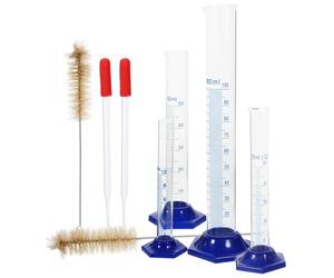 BESPORTBLE Juego de Cilindros Graduados 50ml 25ml de Plástico 10ml 100ml, con Escala Clara, Vertido Preciso, para Negocios E Investigación Científica