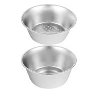 BESPORTBLE Juego de Colador y Cuenco para Lavar Arroz y Frutas, Cesta de Drenaje de Acero Inoxidable con Malla Fina, Diseño Compacto y Duradero, Práctico para Cocina Diaria y Campamentos