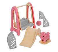 BESPORTBLE Juego de Columpio, Tobogán, Caballo Mecedor y Portería de Fútbol en Miniatura para Casa de Muñecas, Accesorio de Patio de Juegos, Decoración Miniatura, Accesorios para Minicasa,