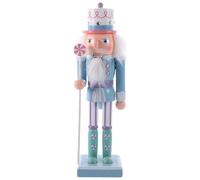 BESPORTBLE Juego de figuras de cascanueces de madera, decoraciones navideñas de soldado cascanueces azul para mesa de vacaciones, adornos de árbol, decoración de Navidad, cascanueces única, decoración