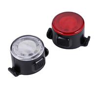 BESPORTBLE Juego de Luces Recargables USB Luz Delantera y Trasera Desmontable de PVC, Antirrobo para Bicicleta para Trabajar Oscuridad y Cortes de Energía