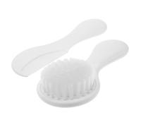 BESPORTBLE Juego de Peine y Cepillo Suave para Niño y Recién Nacidos, Kit de Aseo para Cuero Cabelludo Sensible, Cerdas Ultra Suaves, Masaje Relajante, Costra Láctea, Color Claro, 2 Piezas