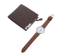 BESPORTBLE Juego de Reloj y Cartera para Hombre Cuero Elegante Reloj de Pulsera Multifuncional Casual y Profesional Durable y