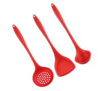 BESPORTBLE Juego de Utensilios de Cocina de Silicona Antiadherente Resistente al Calor 6 Piezas Espátula Cuchara y Colador Antiescaldaduras para Uso Doméstico y Profesional