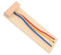 BESPORTBLE Juguete de Madera para Práctica de Trenzas Niños Niñas, Tamaño Pequeño, Juego de Simulación Educativo para Desarrollo de Habilidades Motoras, Uso en Casa y Guardería, 1 Unidad