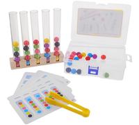 BESPORTBLE Juguete Educativo de Cuentas Clip para Niños Pequeños Tamaño Mediano para Motricidad Fina y Cognición de Colores Juego de Aprendizaje y Desarrollo Temprano en Casa y Escuela Conjunto Madera