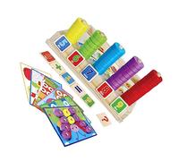 BESPORTBLE Juguete Educativo Montessori Bloques de Madera Duraderos de Matemáticas para Niñas Puzzle de Números y Colores para Aprender y Calcular