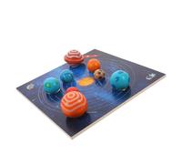 BESPORTBLE Juguete Educativo Montessori de Madera con del Sistema Solar Puzzle de para Tablero de Emparejamiento para Desarrollo Cognitivo y Entrenamiento Lógico