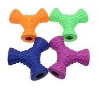 BESPORTBLE Juguete Masticable para Perros Dispensador De Comida y Limpiador De Dientes De Goma Natural Triangular