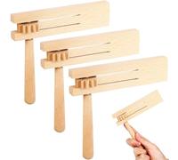 BESPORTBLE Juguetes Matraca 3 Piezas de Madera Sonido de Trinquete para Niños Mejora la Audición Destreza en Actividades Divertidas