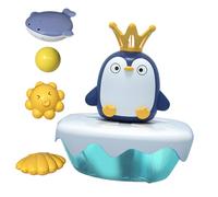 BESPORTBLE Juguetes para Baño De Bañera para Bebés Spray De Agua con Forma De Pingüino De Resistente Juguete De Baño para Niño Niña Pequeños Diversión con Modos De Rociado Diferentes para