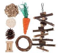 BESPORTBLE Juguetes para Hámsters y Animales Juguetes De Madera De Hierba y Accesorios para Jaulas para Hámsters Jerbos y
