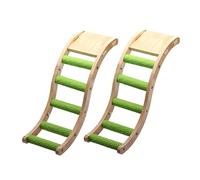 BESPORTBLE Juguetes Seguros para Loros Jaula para Pájaros Escalera Juguete para Trepar 2 Piezas Material Natural para La Seguridad De La Salud De Las Mascotas