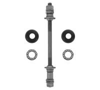 BESPORTBLE Kit Completo de Eje Trasero para Bicicleta de Montaña, Rodamientos de Eje de Bicicleta de Montaña, Eje Gris Macizo de Metal de 180 mm con Soporte de Montaje