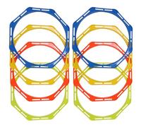 BESPORTBLE Kit de 8 Aros de Agilidad para Entrenamiento de Fútbol, Material PP, Multiuso y Fácil de Transportar para Calentamientos Diarios y Juegos al Aire Libre