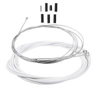 BESPORTBLE Kit de Cables de Freno para Bicicleta Funda Blanca Resistente al Desgaste Antivaho y Anticorrosión Compatible Bicicletas de Montaña y Carretera Repuesto Duradero para