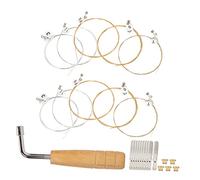 BESPORTBLE Kit De Cuerdas Para Lira 10 Cuerdas Resistentes y Llave De Afinación, Accesorios Profesionales Para Músicos e Intérpretes De Lira Clásica