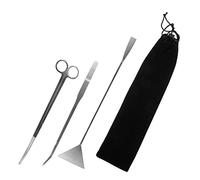 BESPORTBLE Kit De Herramientas De Acuario Tijeras Rectas y Onduladas Pinzas para Limpiar y Limpiador De Fondo