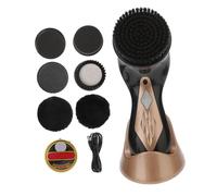 BESPORTBLE Kit de Limpiabotas Eléctrico Portátil Cepillo para Pulir Zapatos de Cuero Limpiador de con Base para Almacenamiento para Sneakers y Sofás de Cuero