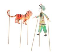 BESPORTBLE Kit de Marionetas de Sombras Chinas: Wu Song Lucha contra el Tigre. Juego de Manualidades para Hacer Marionetas. Accesorios de Teatro Tradicionales para Juegos educativos.